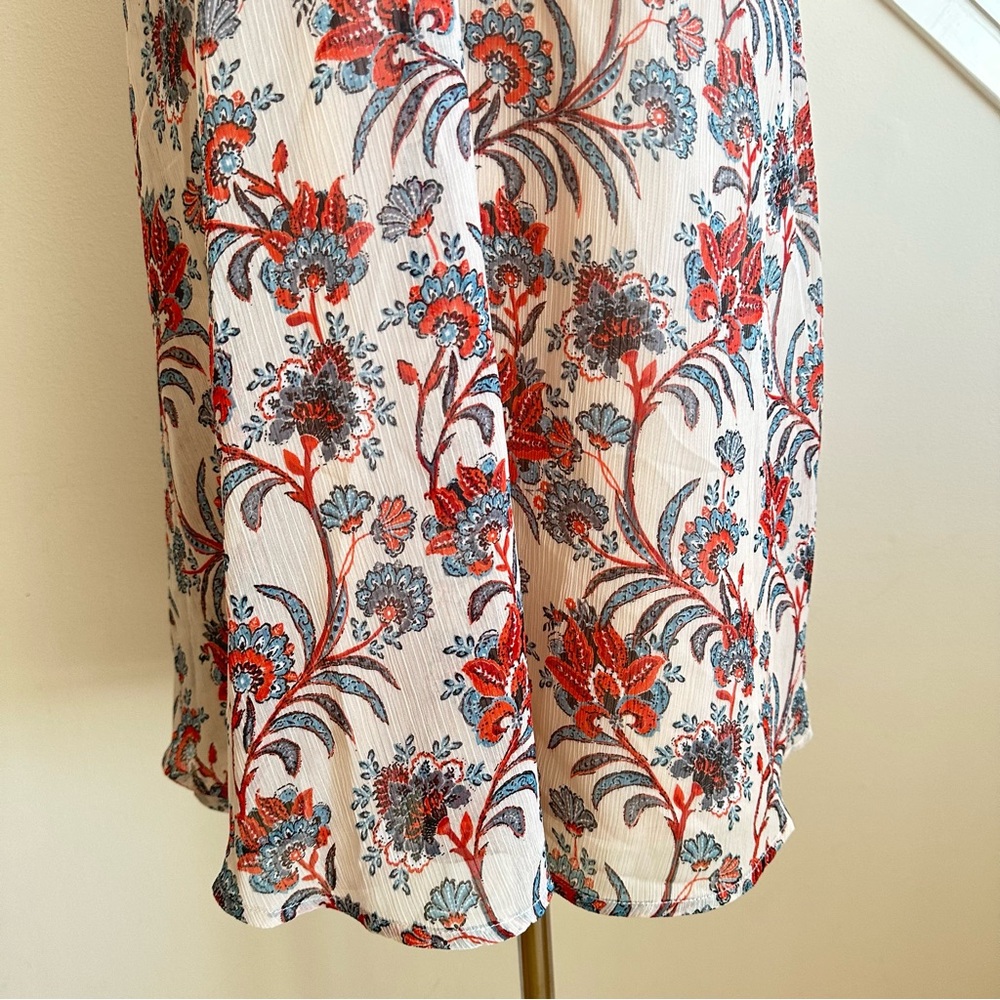BB Dakota Allisa Floral Halter Trapeze Swing Mini Dress Cream Red Size Small NWT - Picture 11 of 15